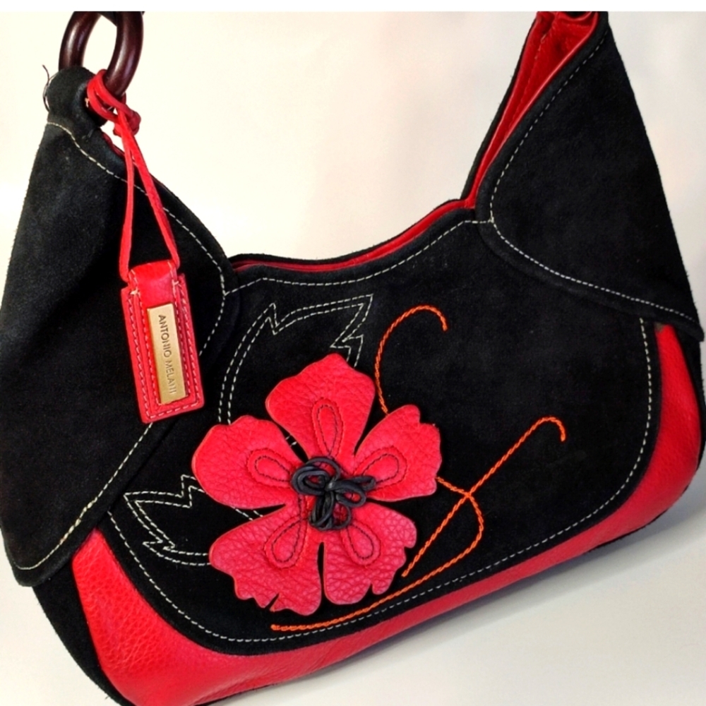 Antonio Melani Suede Leather Shoulder Bag